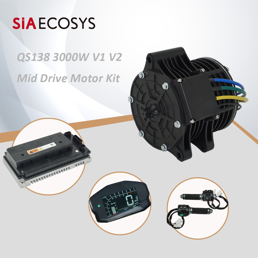 QSMOTOR QS138 3000W 72V 100KPH - огляд і ціна Mid Drive Motor Kit 72V 3000W