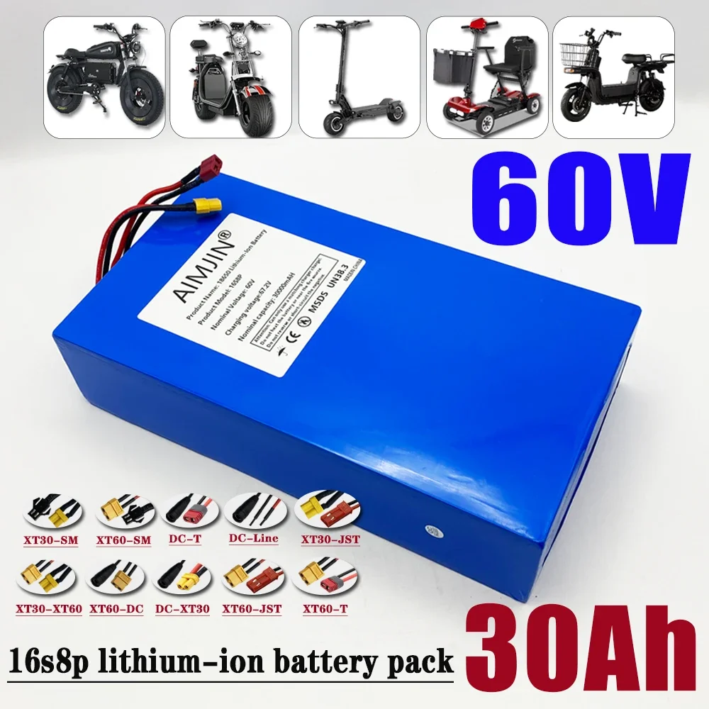 18650 Lithium-ion Battery Pack - огляд і ціна 60V 30Ah Electric Scooter Battery
